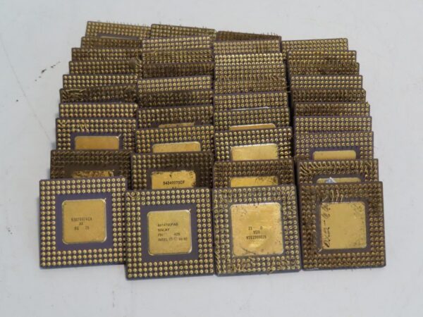INTEL 486/386(with gold square) CPU for Scrap Gold Recovery