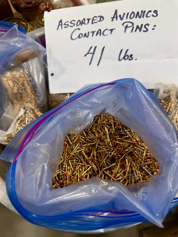 18.6 Kg (41 lbs.) High Gold-Plated Avionics Pin Contacts for Gold Scrap Recovery